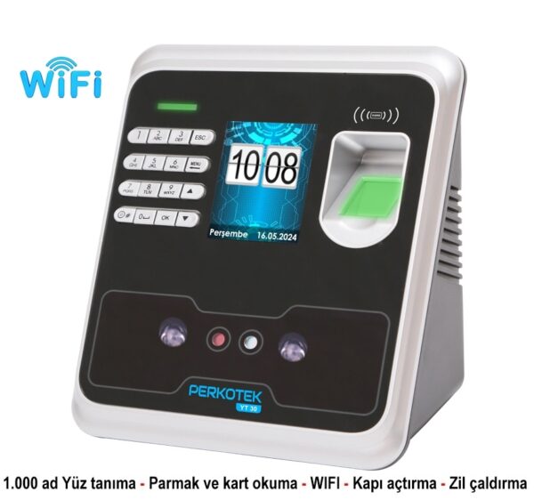 PERKOTEK YT 30 Yüz Tanıma Cihazı (Kart ve Parmak izi Okuyculu) WIFI